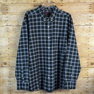 UNTUCKit Men's Classic Green and Blue Plaid Shirt Button Down EUC Size XXXLC